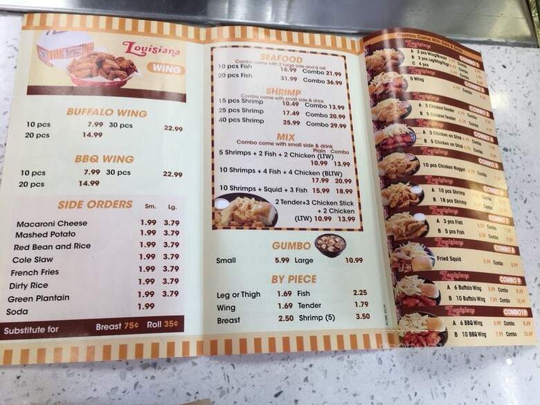 Louisiana Fried Chicken - Jersey City, NJ menu_pic