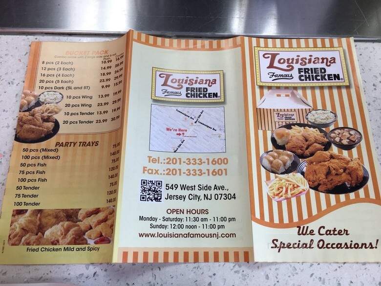 Louisiana Fried Chicken - Jersey City, NJ menu_pic