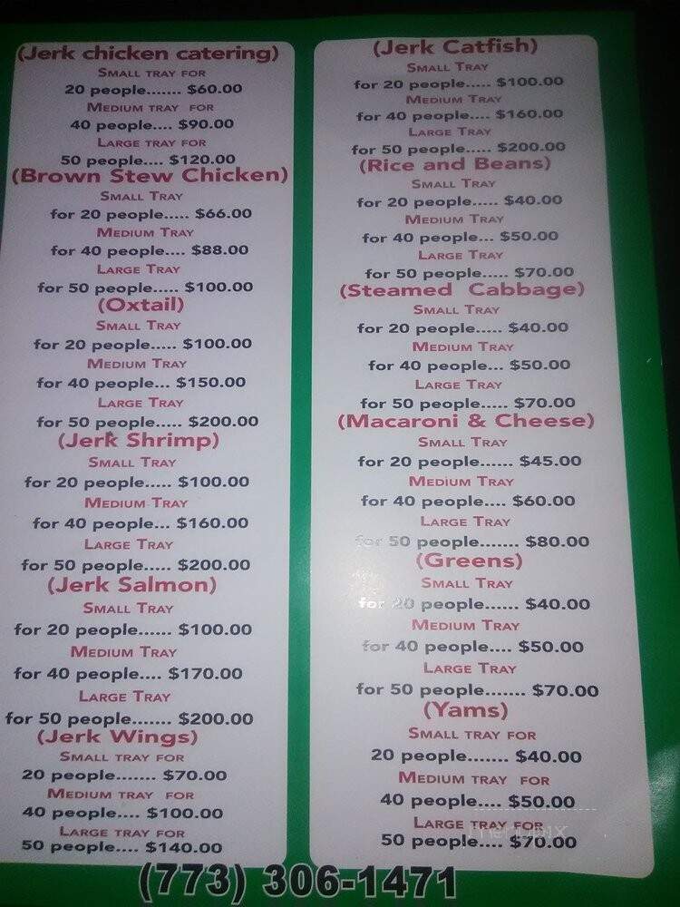 African Jerk - Chicago, IL menu_pic