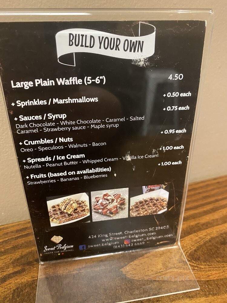 Sweet Belgium - Charleston, SC menu_pic