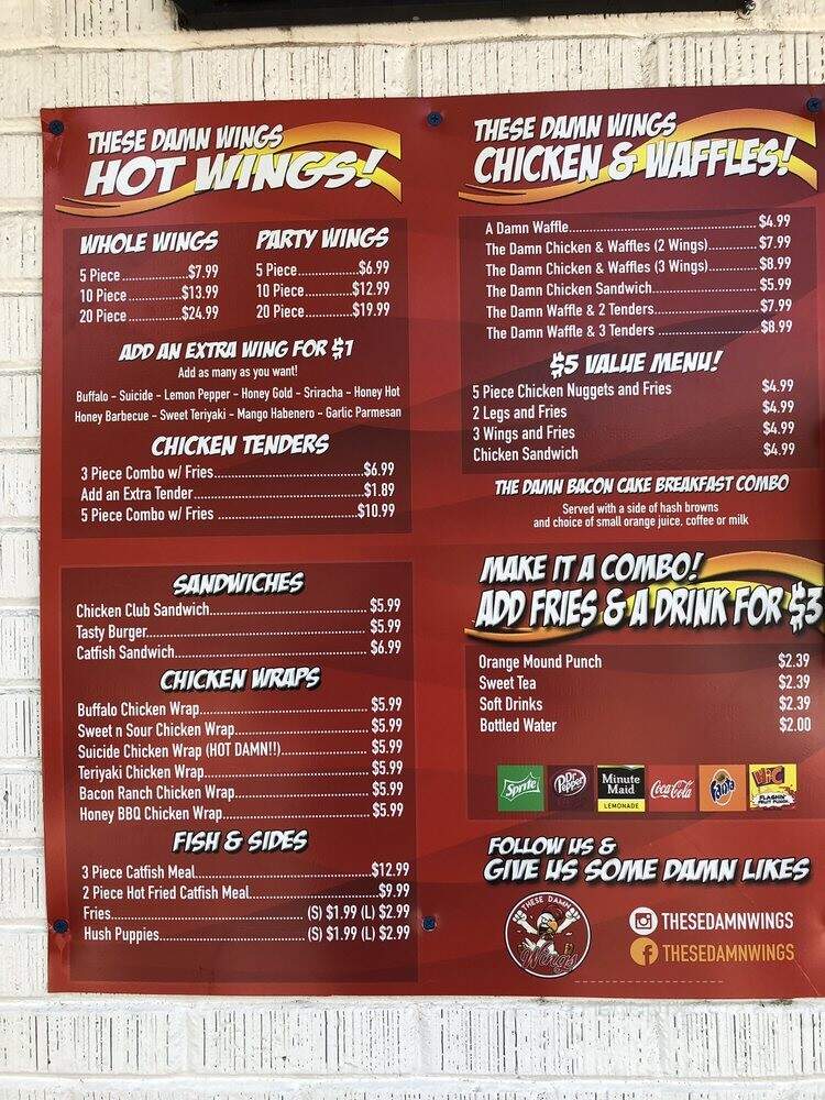 These Damn Wings - Memphis, TN menu_pic
