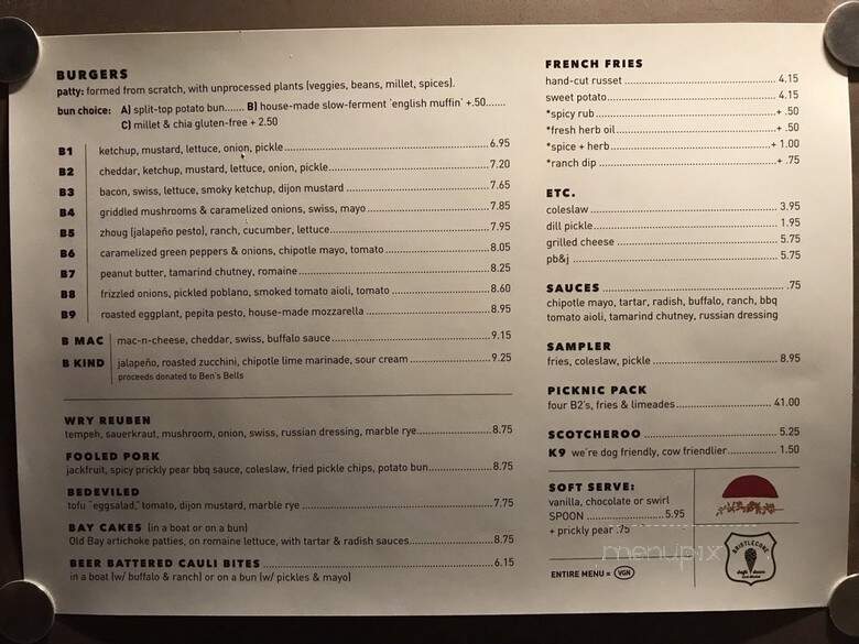 Beaut Burger - Tucson, AZ menu_pic