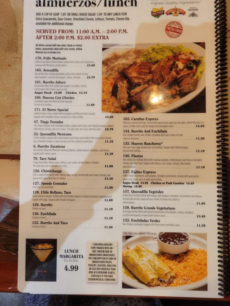 EL Vaquero - Westerville, OH menu_pic