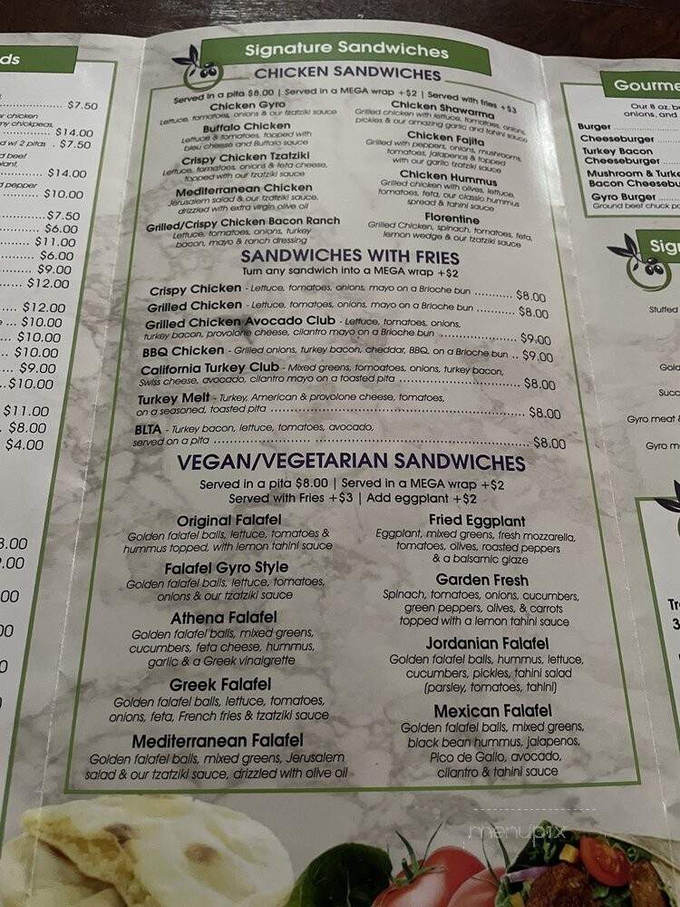 Olive Falafel and Deli - Middletown, NY menu_pic