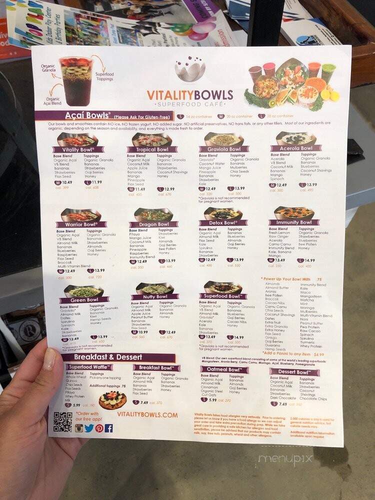 Vitality Bowls Alpharetta - Alpharetta, GA menu_pic