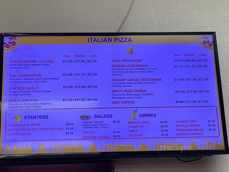 My Indian Pizza - Sunnyvale, CA menu_pic