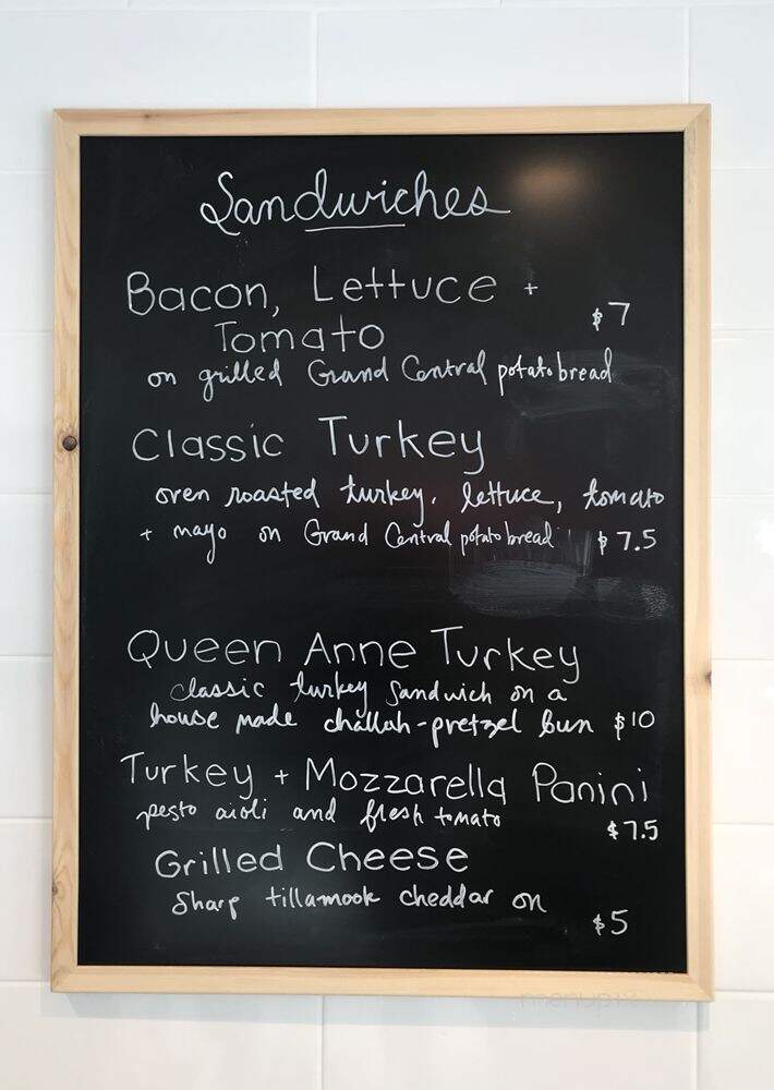 Queen Anne Coffee Co - Seattle, WA menu_pic