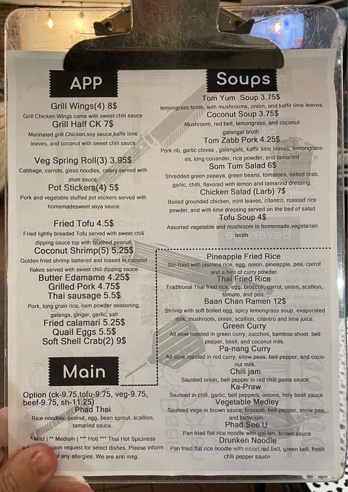 Baanchan Thai Restaurant - Orlando, FL menu_pic