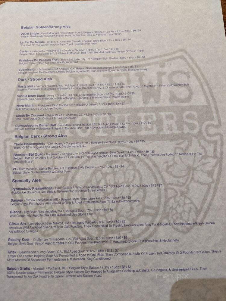 Brews Brothers - North Hollywood, CA menu_pic