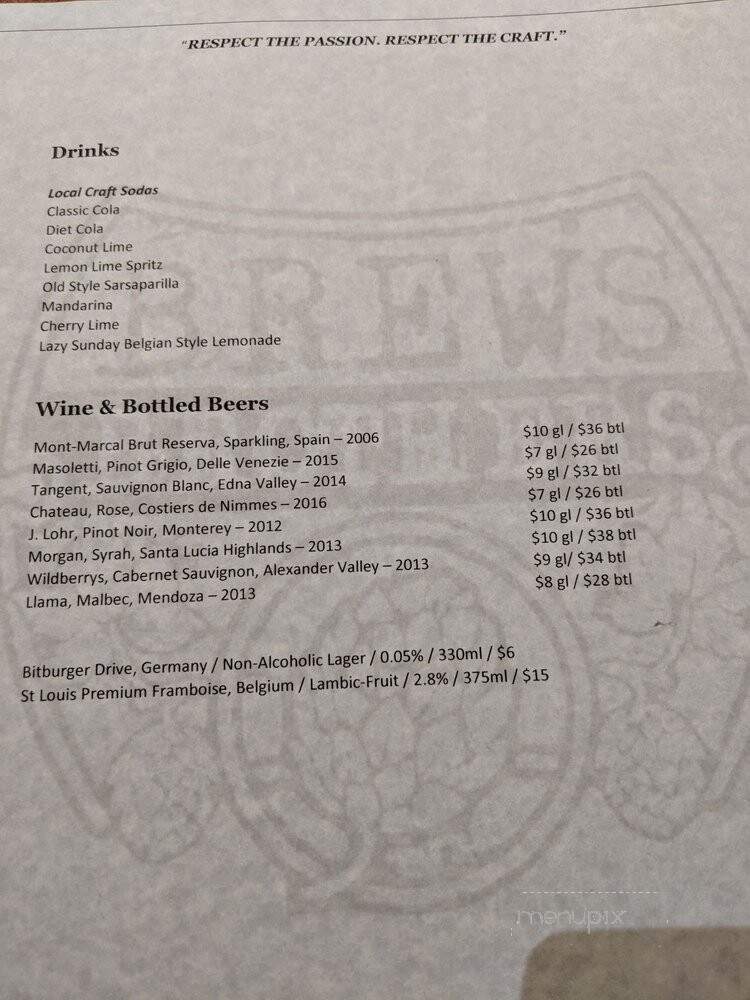 Brews Brothers - North Hollywood, CA menu_pic