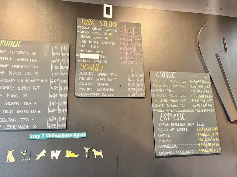 Kung Fu Tea - San Jose, CA menu_pic