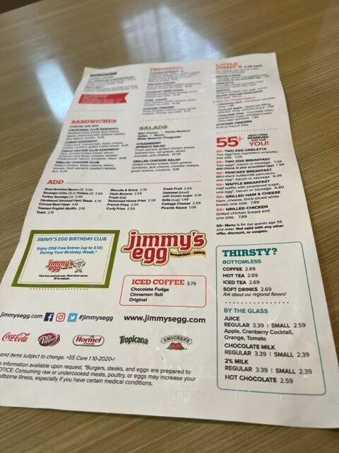 Jimmy's Egg - Oklahoma City, OK menu_pic