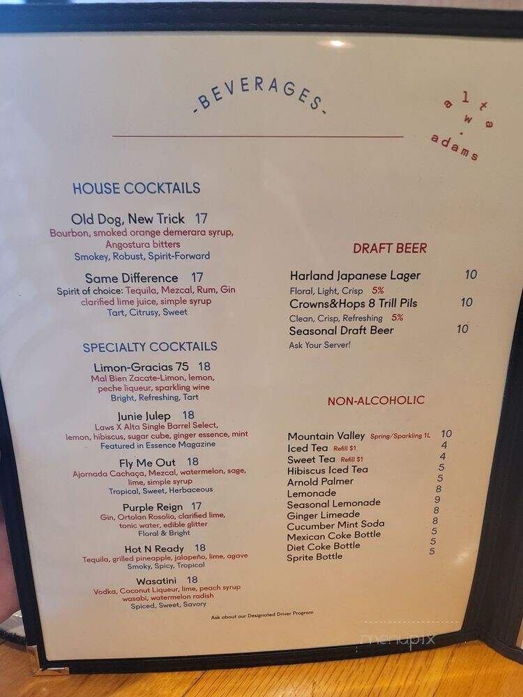 Alta West Adams - Los Angeles, CA menu_pic