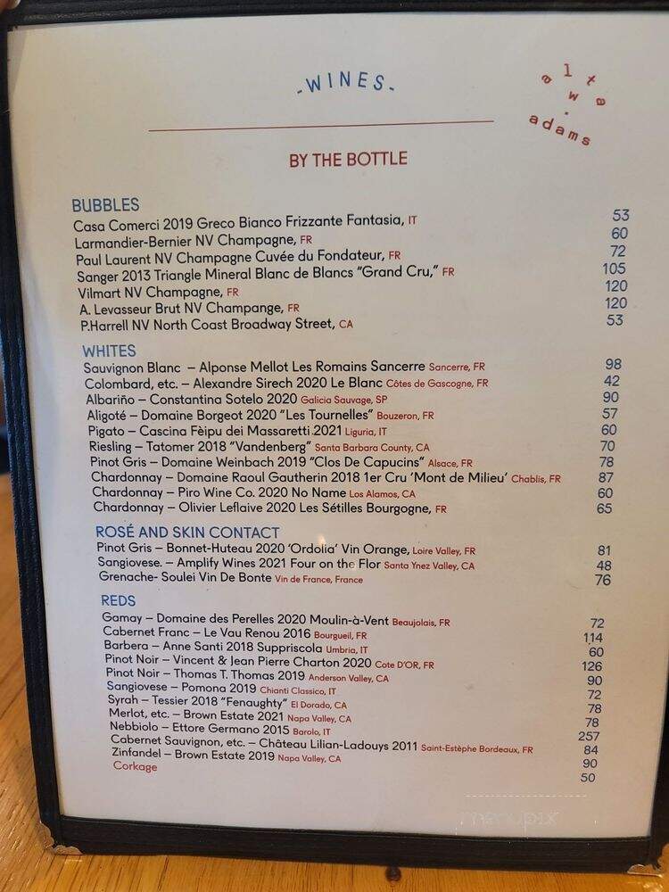 Alta West Adams - Los Angeles, CA menu_pic