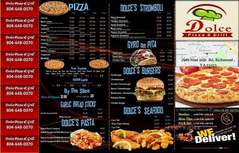Dolce Pizza & Grill - Richmond, VA menu_pic