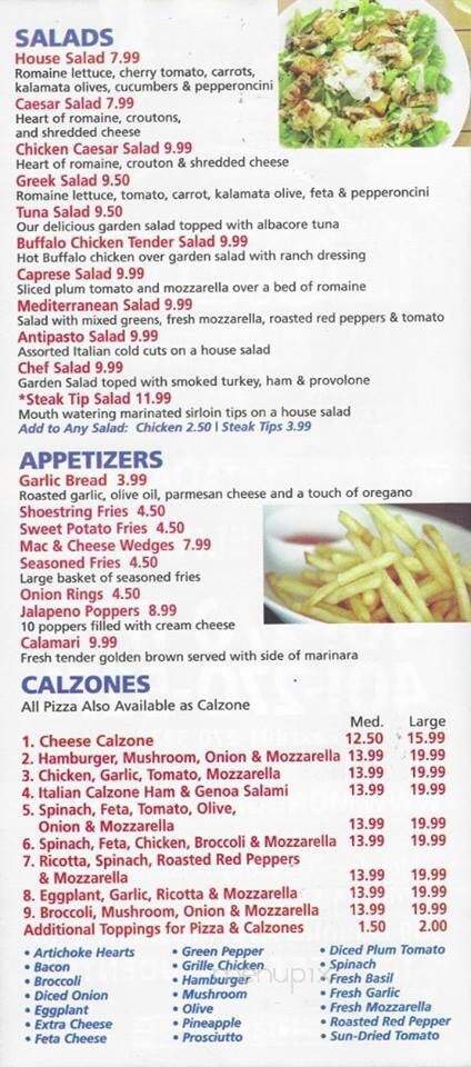 Mondoz Pizzeria - Providence, RI menu_pic