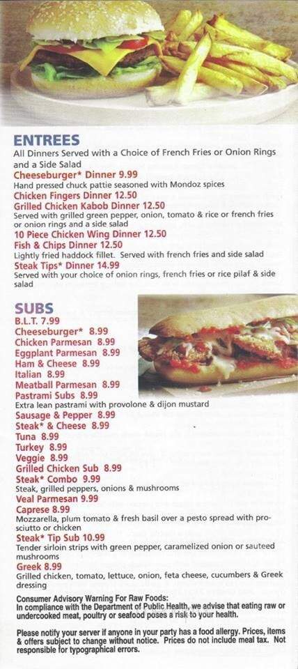 Mondoz Pizzeria - Providence, RI menu_pic