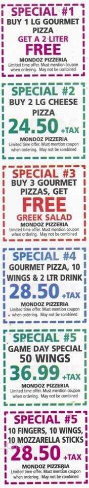Mondoz Pizzeria - Providence, RI menu_pic