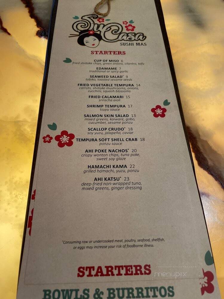 Su Casa - Las Vegas, NV menu_pic