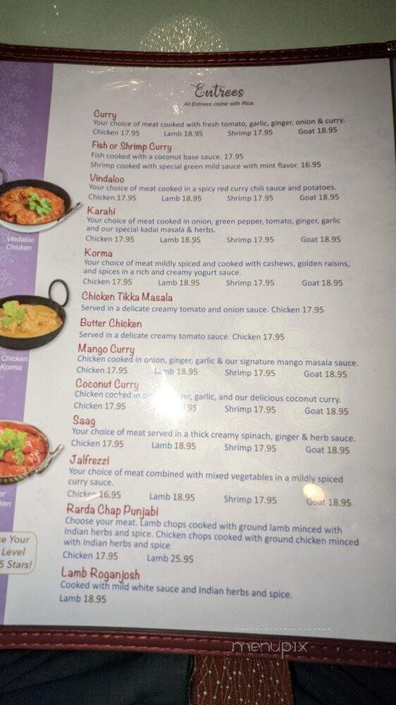Mehfil Indian Cuisine & Bar - Silverdale, WA menu_pic
