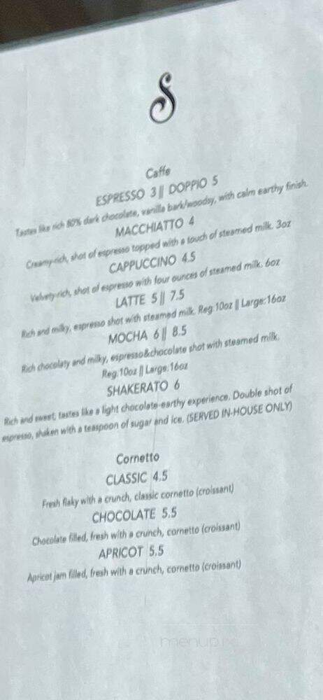 Sosta - Hermosa Beach, CA menu_pic
