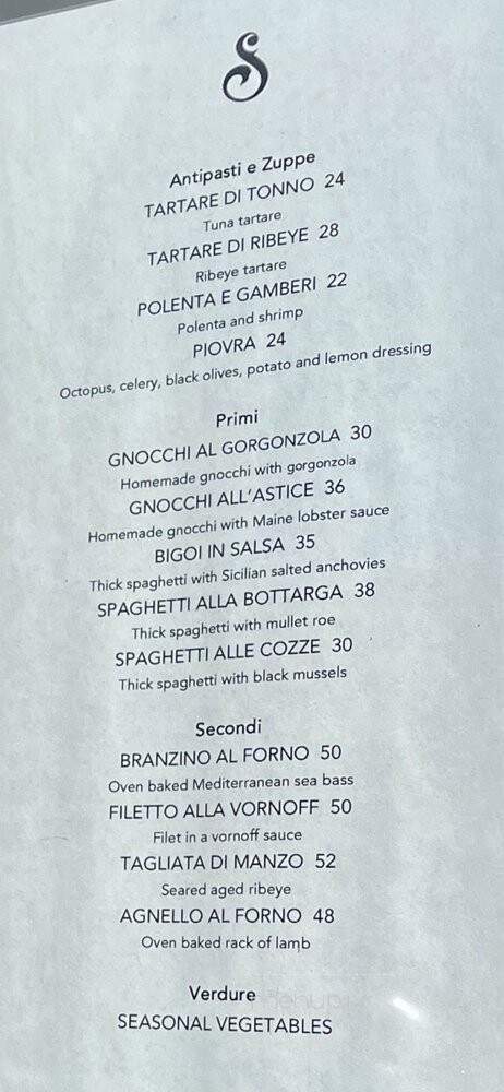 Sosta - Hermosa Beach, CA menu_pic