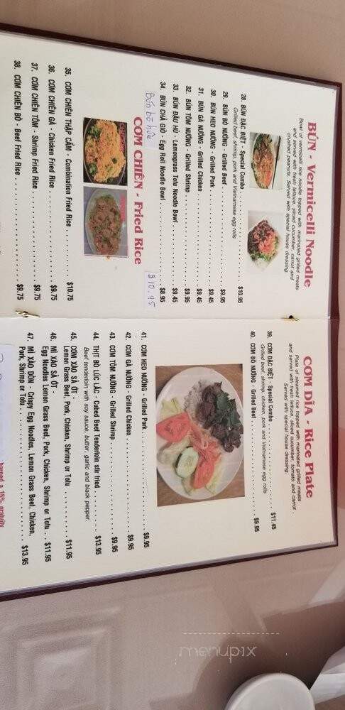 Pho Kim - Aurora, CO menu_pic