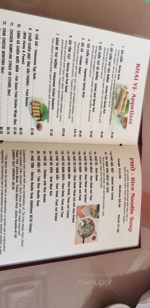 Pho Kim - Aurora, CO menu_pic