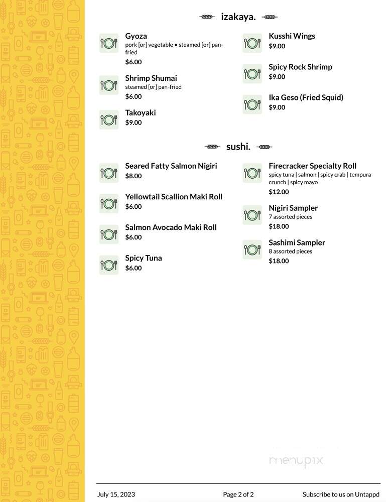 Kusshi Sushi - Rockville, MD menu_pic