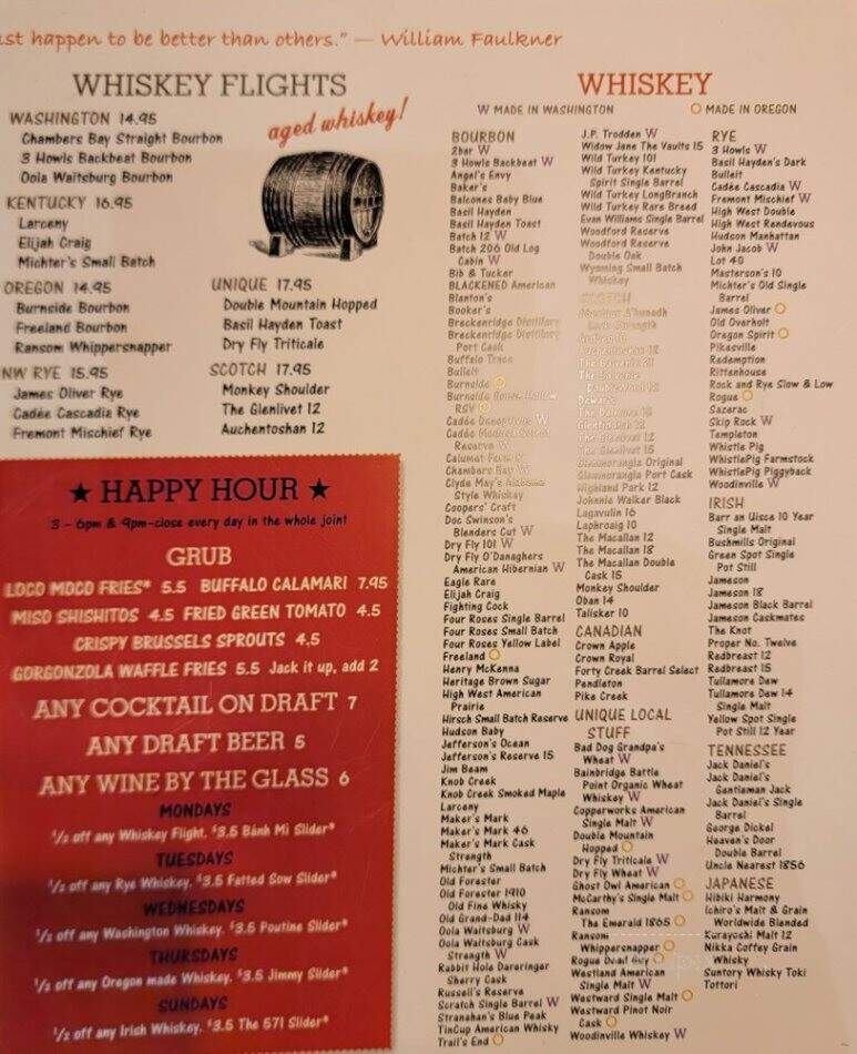 Stack 571 - Olympia, WA menu_pic
