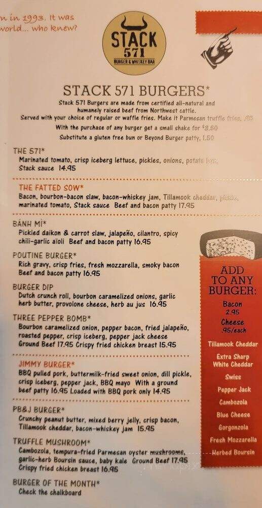 Stack 571 - Olympia, WA menu_pic