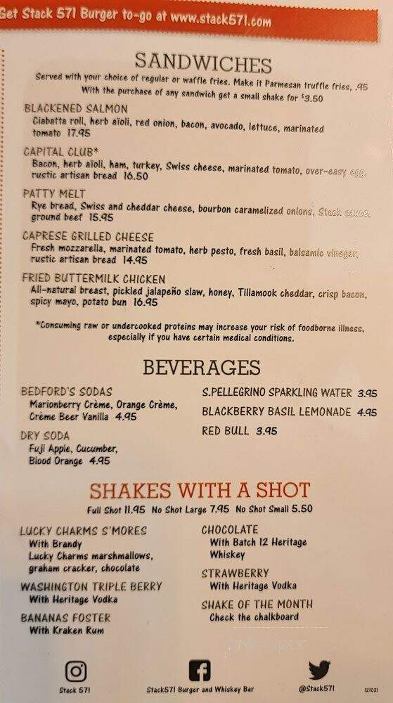 Stack 571 - Olympia, WA menu_pic