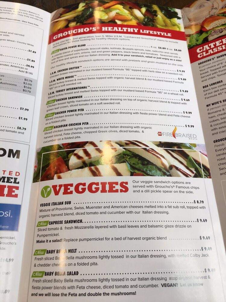 Groucho's Deli - Charlotte, NC menu_pic