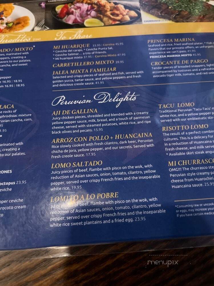 Salimar Ceviche Bar - Oakland Park, FL menu_pic