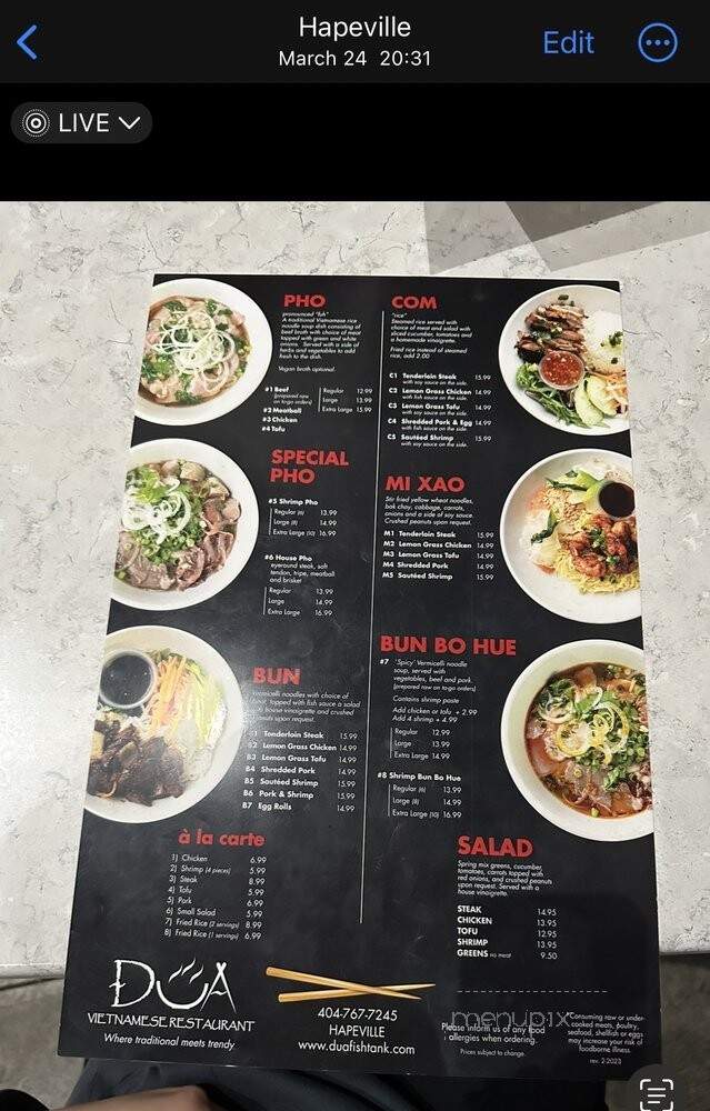 Dua Hapeville - Hapeville, GA menu_pic