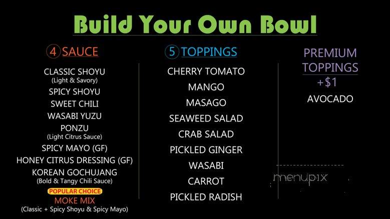 Poke Moke - Denver, CO menu_pic