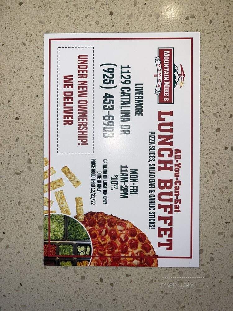 Mountain Mike's Pizza - Livermore, CA menu_pic