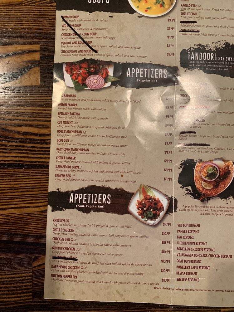 Bawarchi Indian Cuisine - Hoover, AL menu_pic