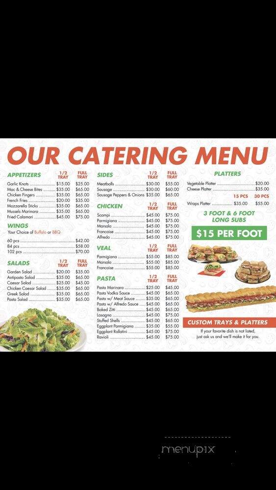 Carla Mia Pizzeria - Clifton, NJ menu_pic