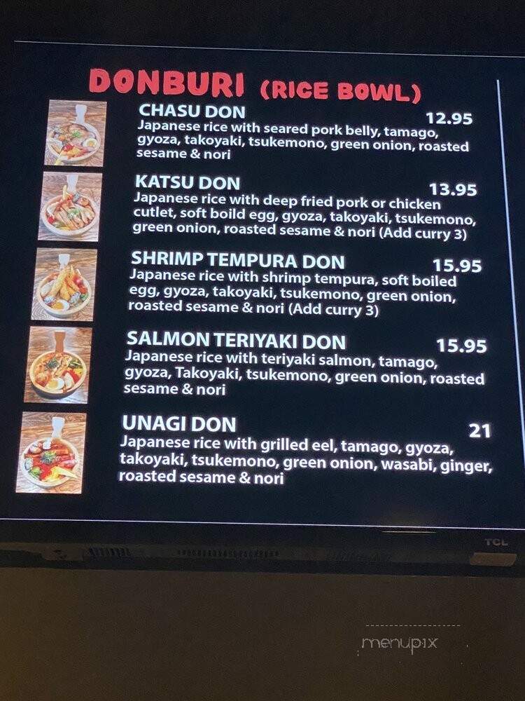 Ozu Ramen Kitchen - San Jose, CA menu_pic
