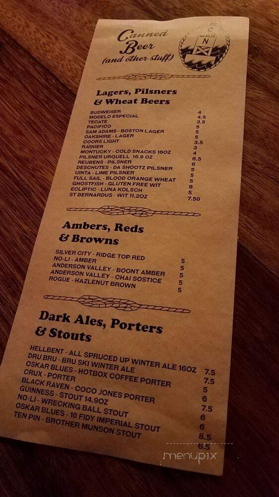 Can Bar - Seattle, WA menu_pic