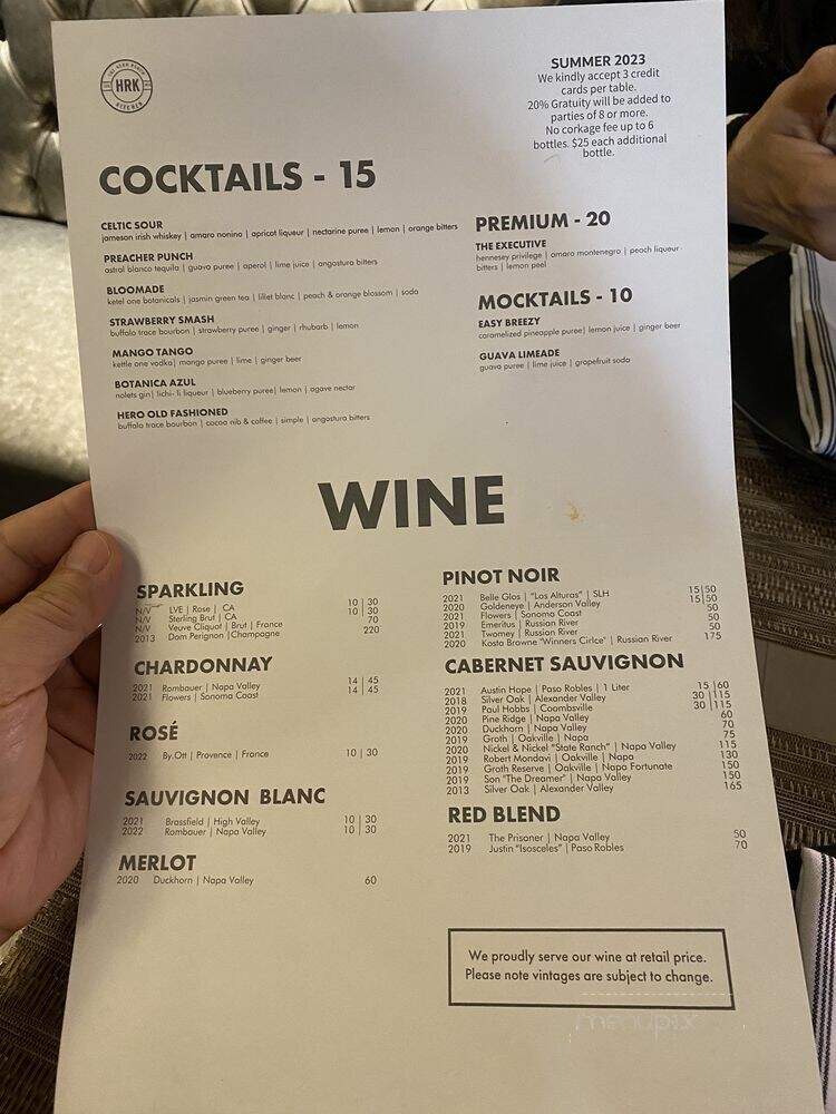Hero Ranch Kitchen - Saratoga, CA menu_pic