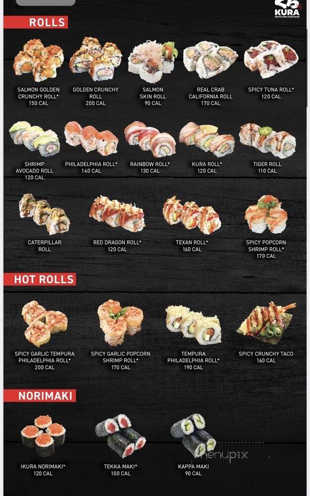 Kura Revolving Sushi Bar - Cerritos, CA menu_pic