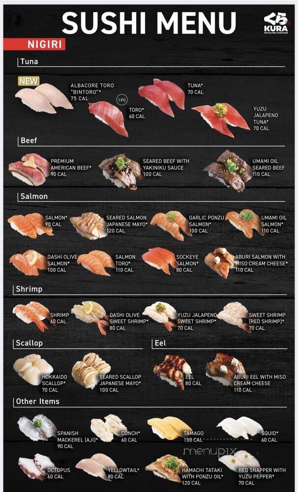 Kura Revolving Sushi Bar - Cerritos, CA menu_pic