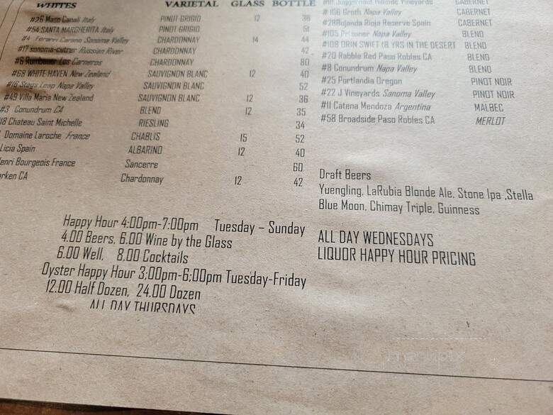 Gringos oyster bar - Miami, FL menu_pic