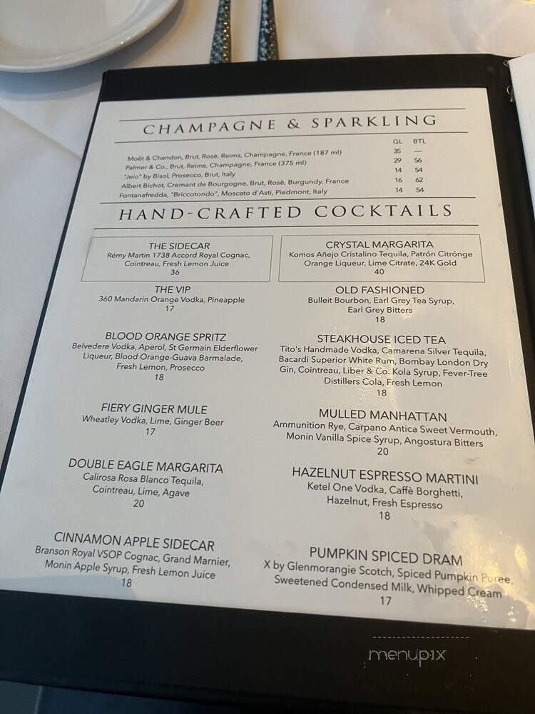 Del Frisco's Double Eagle Steakhouse - San Diego, CA menu_pic