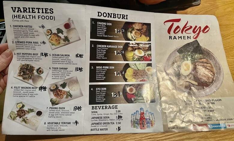 Tokyo Ramen - Mansfield, CT menu_pic