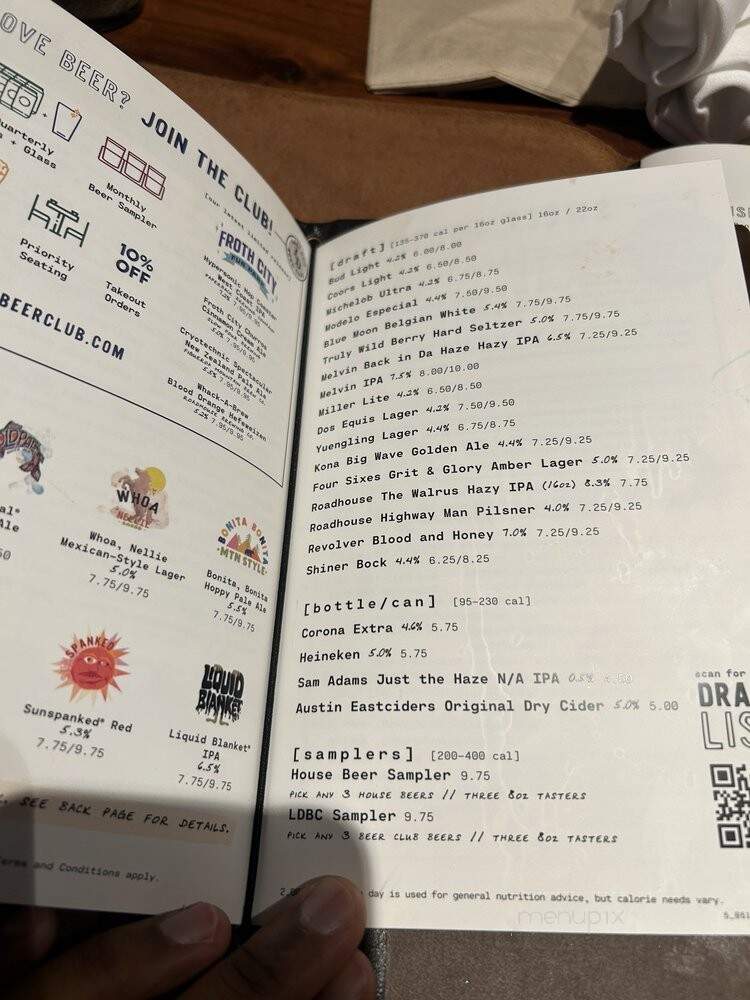 Lazy Dog Restaurant & Bar - Arlington, TX menu_pic