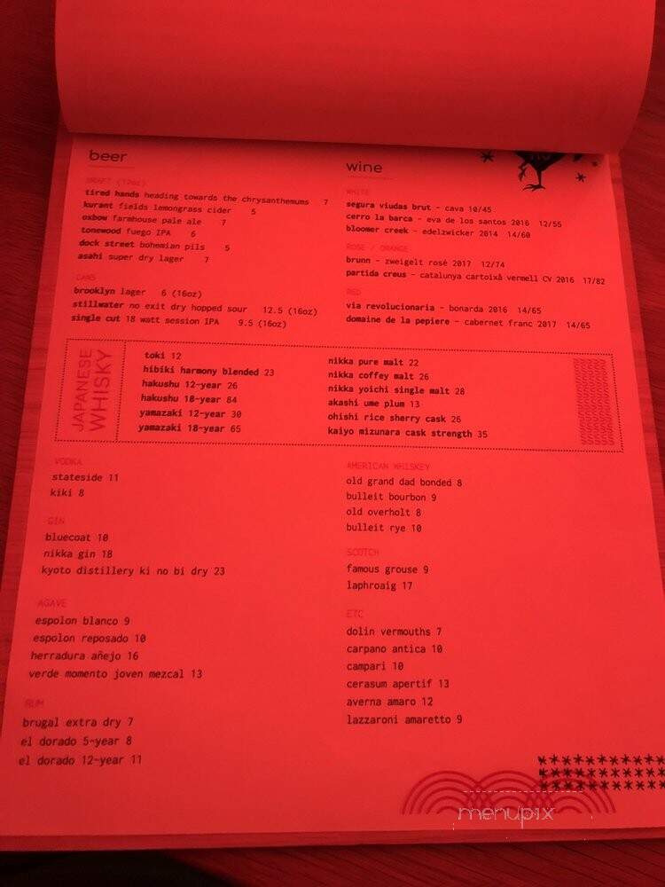 Nunu - Philadelphia, PA menu_pic