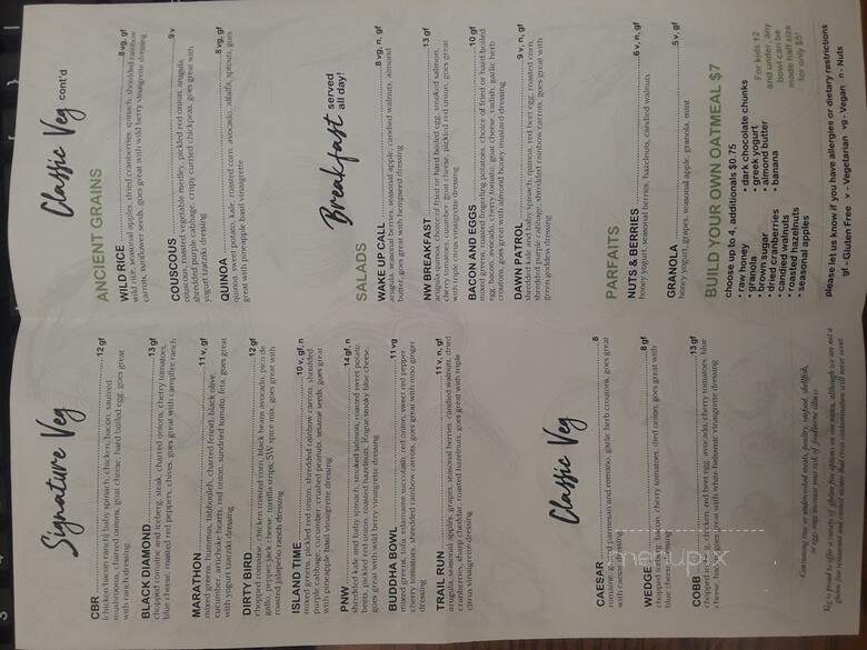 Veg Salad Craft - Eugene, OR menu_pic